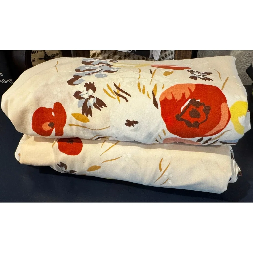 Vintage Oleg Cassini Twin Sheet Set Floral Flat & Fitted Cottagecore No Cases